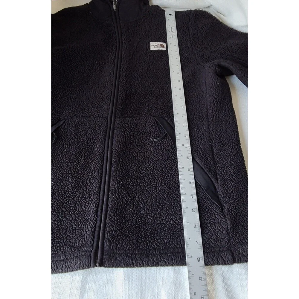 The North Face Sherpa Fleece Jacket Men's Medium Black Full Zip Pile Coat